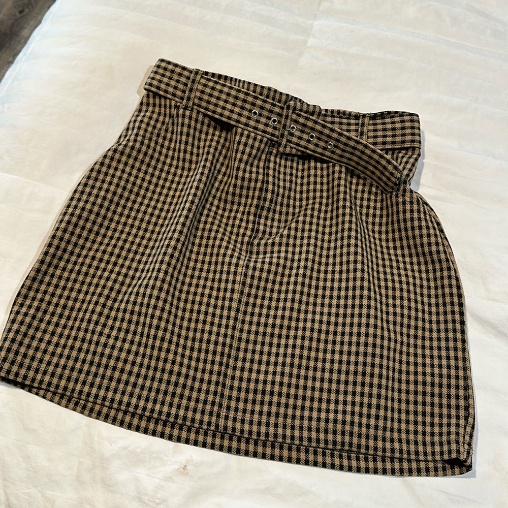 Hollister Plaid Skirt with Belt